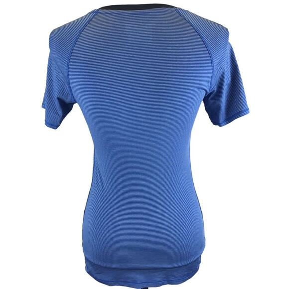 Under Armour Heat Gear T-Shirt Athletic Fitted Striped Colorblock Womens XS - Picture 3 of 7